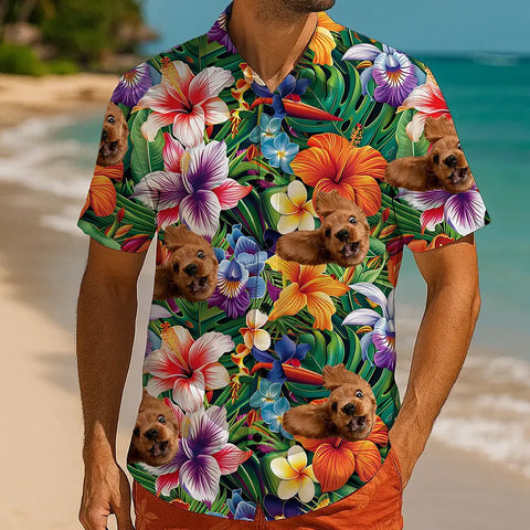 Personalized Hawaiian Shirt with Your Pet’s Face – Fun Tropical Gift for Pet Owners