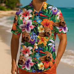 Personalized Hawaiian Shirt with Your Pet’s Face – Fun Tropical Gift for Pet Owners