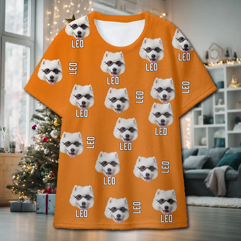 Custom Christmas Short Sleeve Flannel Pajamas – Matching Holiday Sleepwear for Families & Pets