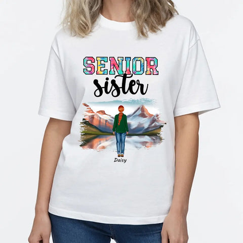 T-shirts, sweats à capuche et sweatshirts personnalisés en coton, cadeaux pour sœurs et amis seniors 