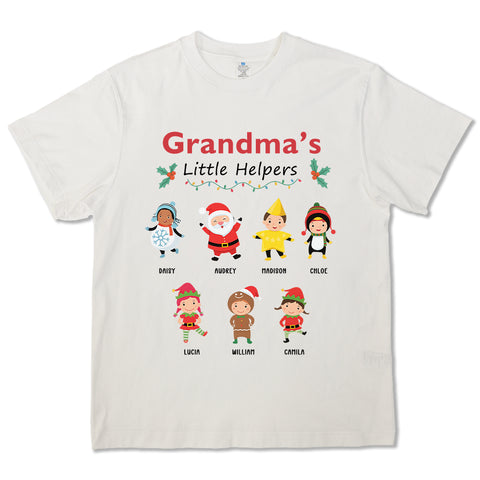 Personalised Grandma's Little Christmas Helper T-shirt, hoodie, sweatshirt - the perfect gift for Mom or Grandma