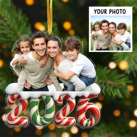 Christmas Custom Photo Family Acrylic Ornament