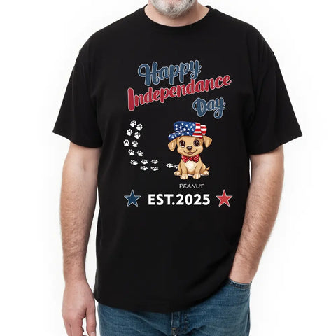 Joyeux Jour de l'Indépendance - T-shirts, sweats et sweats à capuche en coton personnalisés pour les amoureux des animaux 