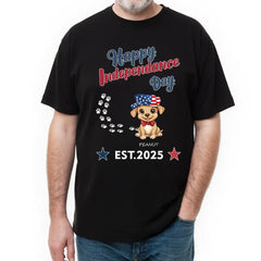 Feliz Día de la Independencia: camisetas, sudaderas y sudaderas de algodón personalizadas para amantes de las mascotas. 