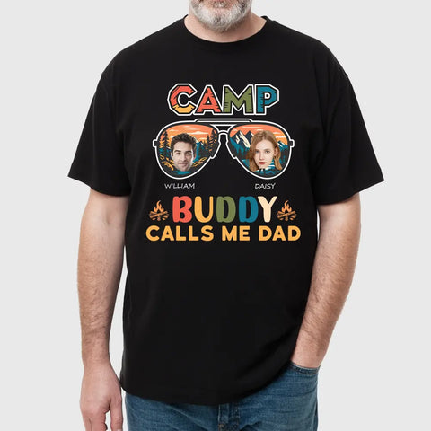 Camping Buddy me llama papá - Camisetas de algodón personalizadas, sudaderas, sudaderas con capucha, regalos para los amantes del camping 