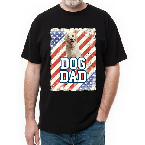 Foto personalizada: "El hogar está donde esté mi perro papá". Camisetas, sudaderas y sudaderas personalizadas para perros. Regalo para papá, abuelo. Día del padre. Regalo para papá, dueños de mascotas y amantes de las mascotas. 