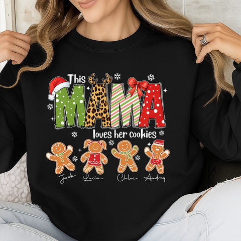  Personalized “This Mama Loves Her Cookies” Christmas Shirt 