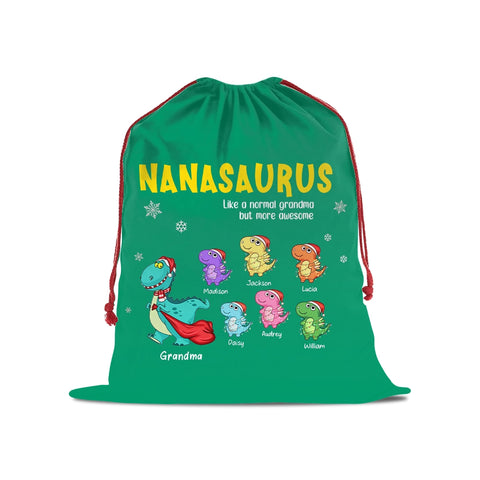 Custom Nanasaurus gift bags with your grandchild's name