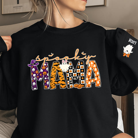 Personalized Halloween Sweatshirt Gifts for Mom – Customized with Kids and Cute Characters