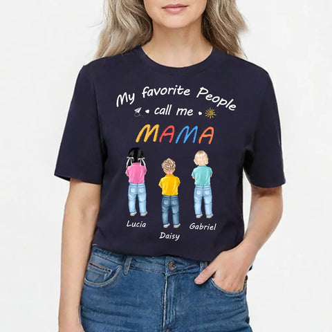 Mes personnes préférées m'appellent papa maman - Cadeau pour mère, père, grand-mère, grand-père - T-shirts personnalisés, sweats à capuche, sweatshirts 