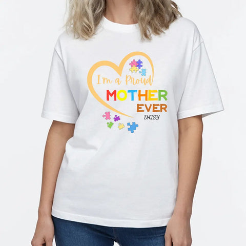 Je suis une mère fière et j'aime mon cœur - T-shirts, sweats à capuche et sweatshirts personnalisés 