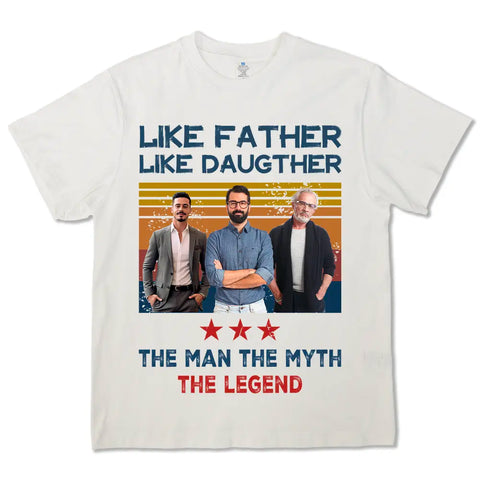 Foto personalizada "Como papá" - Camiseta, sudadera o sudadera unisex personalizada - Regalo para papá 