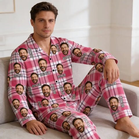 Personalized Custom Face Photo Pajamas for Couples