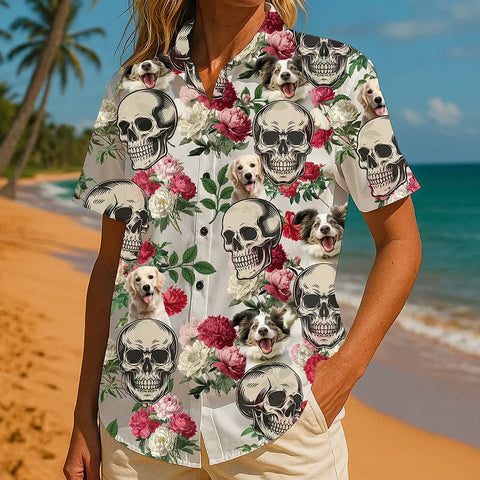 Personalized Pet Face Hawaiian Shirt – Fun Summer Style for Dog & Cat Lovers
