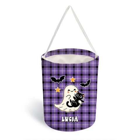 Personalized Halloween Candy Bag – Cute Pumpkin or Ghost Design