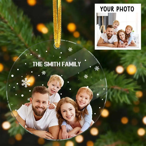 Christmas Custom Photo Family Acrylic Ornament