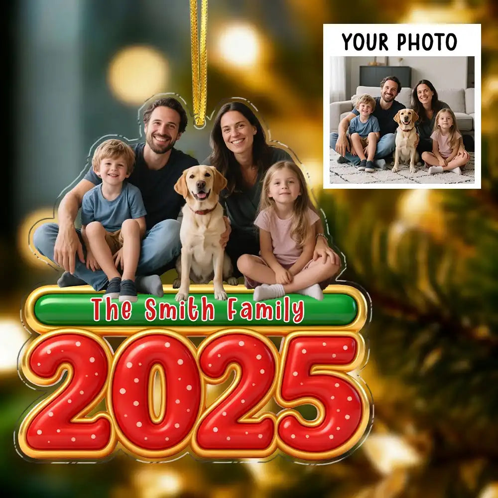 Customized family portrait acrylic Christmas decorations Christmas gifts