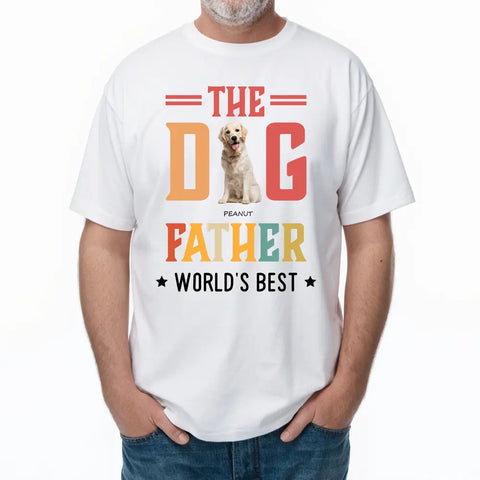 Meilleur papa de chien du monde - T-shirts, sweats et sweats à capuche en coton personnalisés