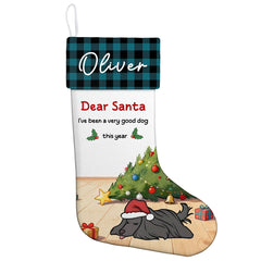 Personalized Dog Christmas Stocking – Dear Santa Gift for Pet Lovers