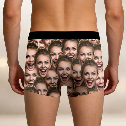 Custom Face Photo Men's Boxer Briefs Personalized Underwear