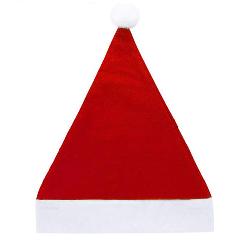 Classic Velvet Christmas Santa Hat – Unisex Holiday Santa Claus Hat for Party & New Year