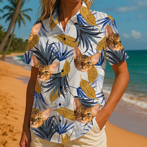 Personalized Face Shirt – Bold Tropical Design for Summer Fun