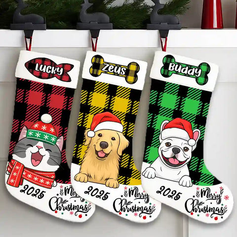 Personalized Dog & Cat Christmas Stocking-02