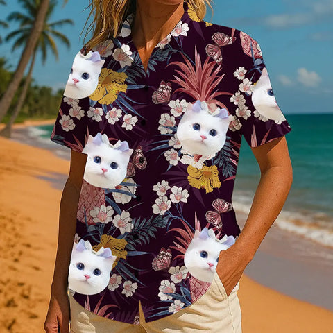 Camisa hawaiana personalizada con tu foto: un regalo divertido y personalizado para tus vacaciones. 