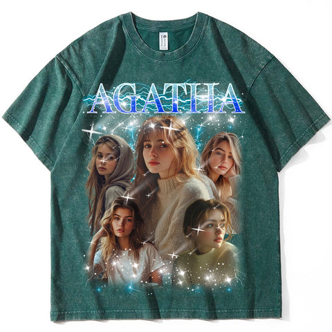 Camiseta personalizada de hip-hop de los 90: camisa vintage lavada para fanáticos de los años 90 y dueños de mascotas con estilo 