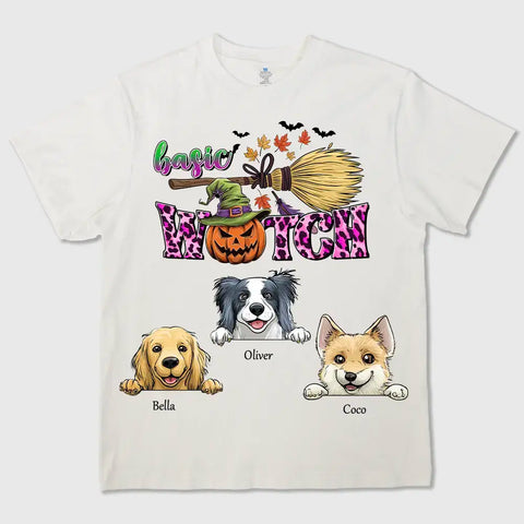 Custom Halloween T-Shirt ，Sweatshirts, Hoodies – Personalized Cute Pet Portrait, Spooky & Fun Design