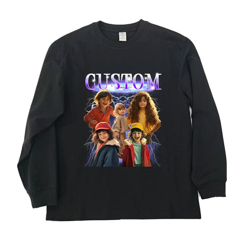 T-shirt rétro unisexe personnalisé avec photo, sweat à capuche, sweat-shirt - Cadeau pour les membres de la famille, les propriétaires d'animaux et les amis