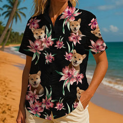 Personalized Tropical Print Shirt – Your Face, Your Summer Vibe