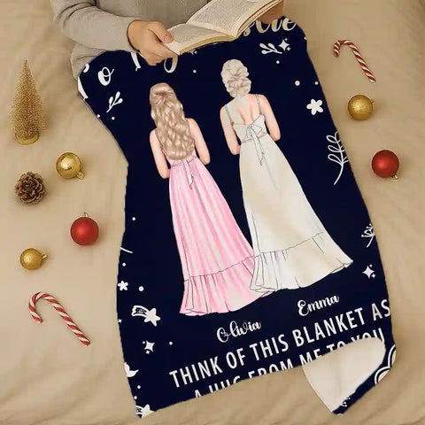 Personalized “To My Bestie” Blanket – Custom Friendship Flannel Throw Gift