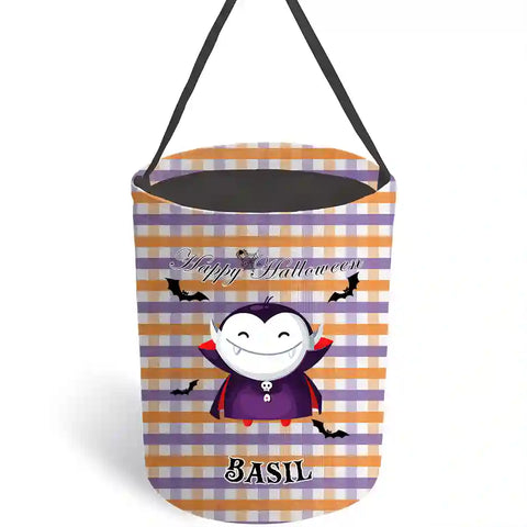 Personalized Kids Halloween Candy Bag – Choose Character & Custom Name