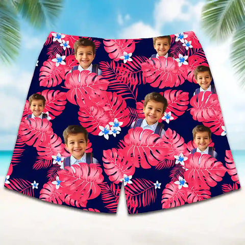 Custom Tropical Shorts – Personalized Photo Print for Beach Days