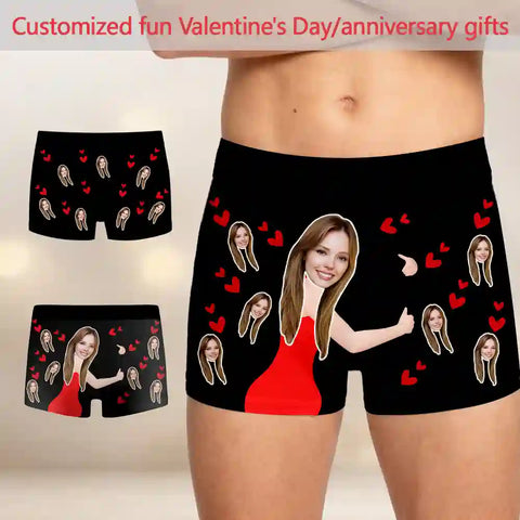 Personalized Face Boxers for Him – Custom Photo Underwear, Wedding, Anniversary & Birthday Gift for Husband or Boyfriend