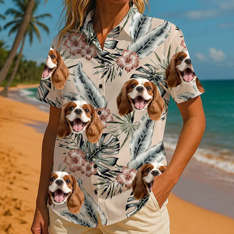 Camisa hawaiana con cara personalizada: un regalo divertido y tropical para la playa 