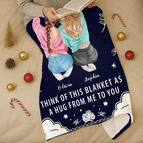 To My Sisters、Besties - Personalized Custom Blanket - Sentimental Gift for Sisters, Birthday, Christmas, Love from Me to You
