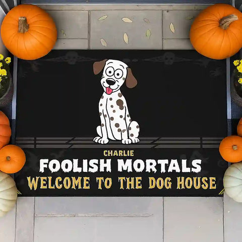 Festive Halloween Welcome Mat – Personalized with Your Dog’s Portrait