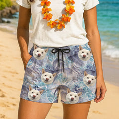 Custom Face Shorts – Vibrant Hawaiian Style for Summer Vibes