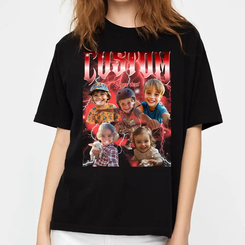 Custom Vintage Rap Tee – Personalized 90s Bootleg Style Shirt