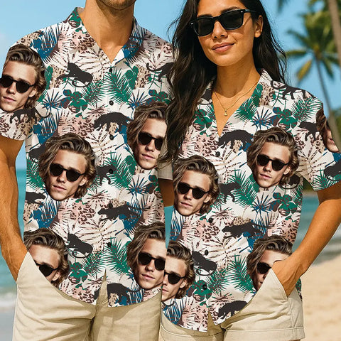Camisa hawaiana personalizada con tu cara: un atuendo veraniego divertidísimo 
