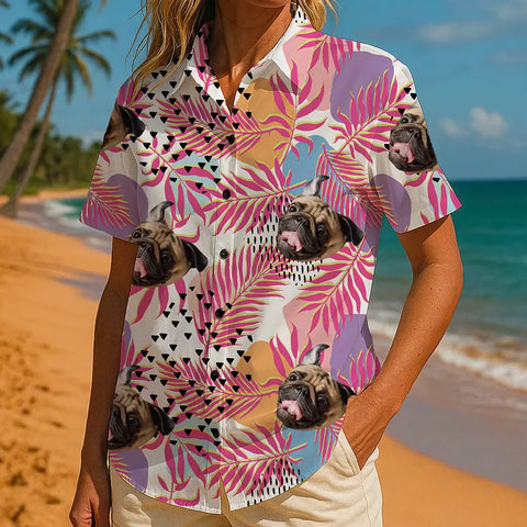 Summer Statement Shirt – Custom Tropical Print with Your Face