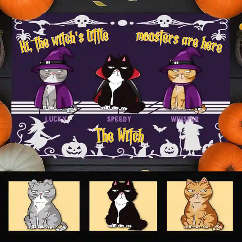 Festive Halloween Cat Doormat – Personalized with Your Kitty’s Portrait