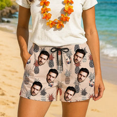 Shorts hawaianos con cara personalizada: ¡Atrae miradas este verano! 