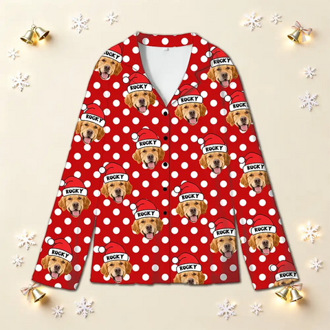 Personalized Family Photo Christmas Pajamas – Matching Sleepwear Set