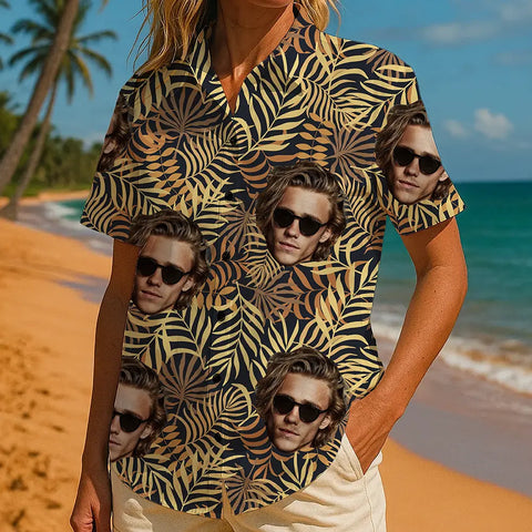 Personalized Tropical Shirt – Your Face, Your Summer Look