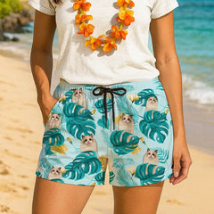 Pantalones cortos hawaianos con cara personalizada: personalizados para la diversión del verano 
