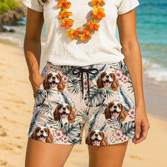 Shorts hawaianos con cara divertida: regalo tropical personalizado para la playa 