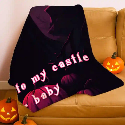 Custom Vampire Moonlight Photo Blanket – Personalized With Your Portrait & Gothic Charm